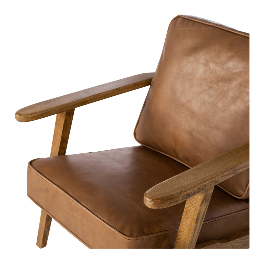 Hudson Armchair Tan Leather image 3